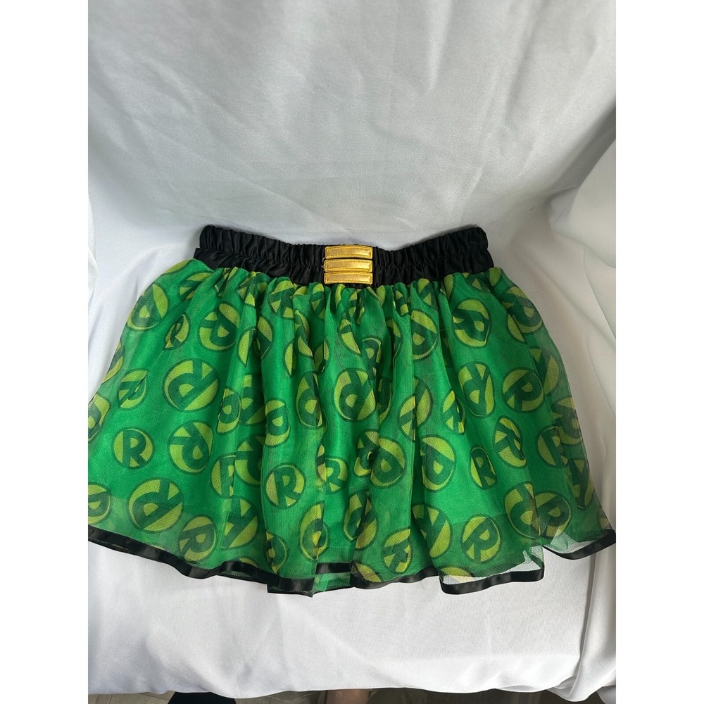 DC Comics Girls Skirt Yellow Green Black 24" Waist Netting